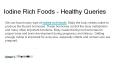 Iodine rich Foods PowerPoint PPT Presentation