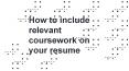 How to include relevant coursework on your resume PowerPoint PPT Presentation