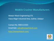 Mobile Crusher Manufacturers