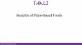 Benefits of Plant-Based Foods PowerPoint PPT Presentation