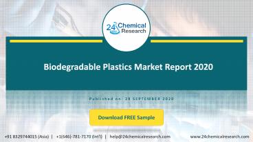Biodegradable Plastics Market Report 2020