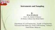 Remote Sensing Field instruments