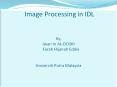 Image Processing in IDL PowerPoint PPT Presentation