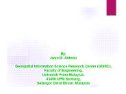 PRE-PROCESSING IN IMAGE ANALYSIS OF SATELLITE DATA