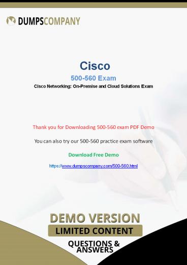 Cisco 500-560 Dumps