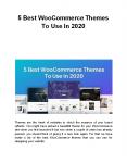 5 Best WooCommerce Themes To Use In 2020 PowerPoint PPT Presentation