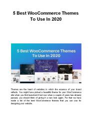 5 Best WooCommerce Themes To Use In 2020