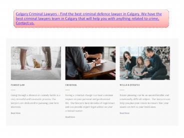 Criminal Defence Lawyers