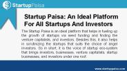 Bothered About Funding your Startup