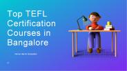 Top TEFL Certification in Bangalore