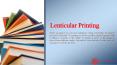 Custom Lenticular Printing, 3D Lenticular Printing - SFA Promos PowerPoint PPT Presentation