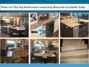 What Are The Top Bathroom Countertop Materials Available Today