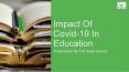 Impact Of Covid-19 In Education PowerPoint PPT Presentation