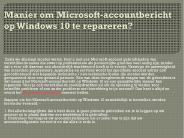 Herstellen Microsoft pak een goede service online