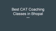 Best CAT Coaching Classes in Bhopal