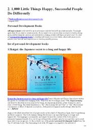 Personal Development Books