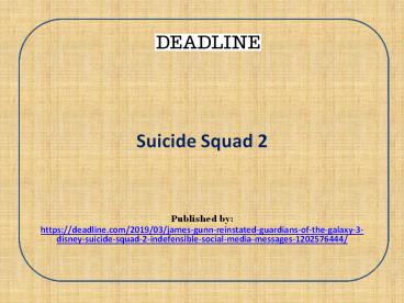 Suicide Squad 2