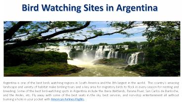 Bird Watching Sites in Argentina