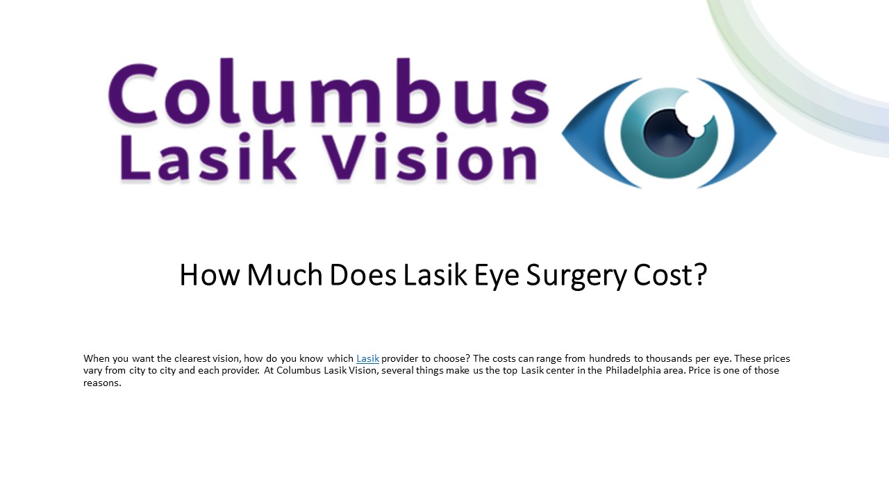 PPT How Much Does Lasik Eye Surgery Cost PowerPoint presentation