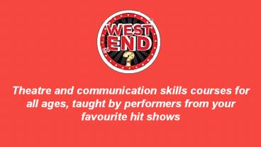 Musical Theatre School - West End in