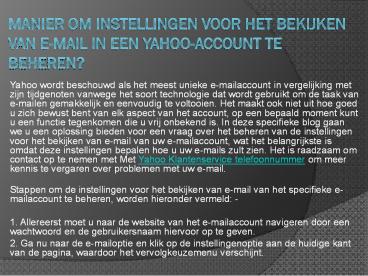 Contact Yahoo Klantenservice Nederland