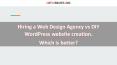 Hiring a Web Design Agency vs DIY Wordpress website creation PowerPoint PPT Presentation