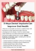 5 Ways Dental Implants Can Improve Oral Health PowerPoint PPT Presentation