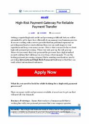 High-Risk Payment Gateway For Reliable Payment Transfer