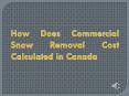 How Does Commercial Snow Removal Cost Calculated in Canada PowerPoint PPT Presentation