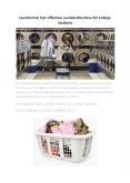 Laundromat Tips - Effective Launderette Ideas for College Students PowerPoint PPT Presentation