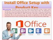 How to setup office account with product key ?