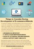 Things to Consider During Development of E-commerce Website PowerPoint PPT Presentation