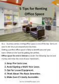 5 Tips for Renting Office Space PowerPoint PPT Presentation