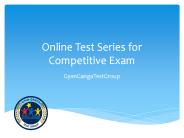 Online Test Series for Competitive Exam