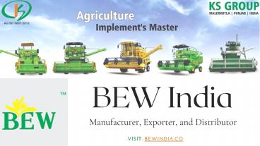 BEW India | Manufacturer & Exporter