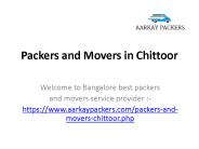 Packers and Movers in Chittoor