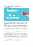 Facebook Brand Awareness Ads Campaign PowerPoint PPT Presentation