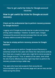 Google account recovery