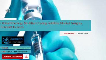 Global and Japan Rheology Modifier Coating Additive Market Insights, Forecast to 2026