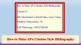 How to Make APA Citation Style Bibliography PowerPoint PPT Presentation