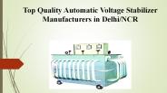 Top Quality Automatic Voltage Stabilizer Manufacturers