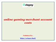 online gaming merchant account costs