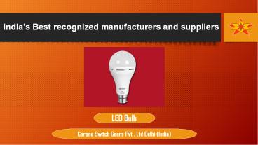 Best Quality LED Bulb Manufacturers