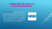 Stainless Steel Wire Mesh and Its Industrial Application