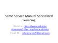 Same Service Manual Specialized Servicing PowerPoint PPT Presentation