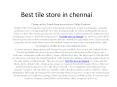 Best       tile        store           in      chennai PowerPoint PPT Presentation