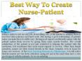 Best Way To Create Nurse-Patient Relationship Trustful PowerPoint PPT Presentation