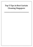 Top 5 Tips in Best Curtain Cleaning Singapore PowerPoint PPT Presentation