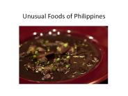 Unusual Foods of Philippines