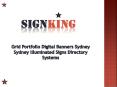 Grid Portfolio Digital Banners Sydney Sydney Illuminated Signs Directory Systems PowerPoint PPT Presentation